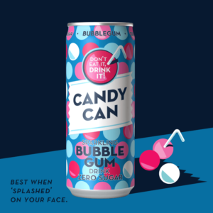 Drink Candy Can - Flavoured Sparkling Soft Drink - Bubblegum, Cotton ...
